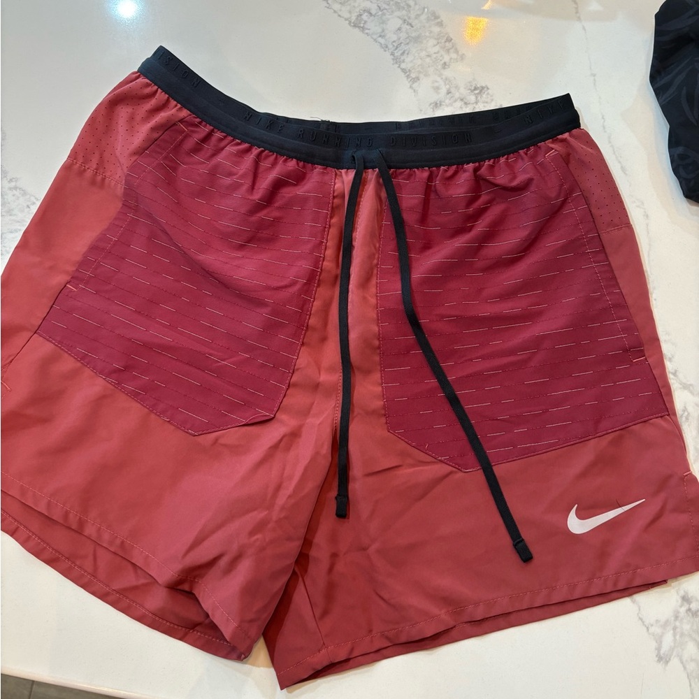 Nike Men's Two-Tone Red Athletic Shorts